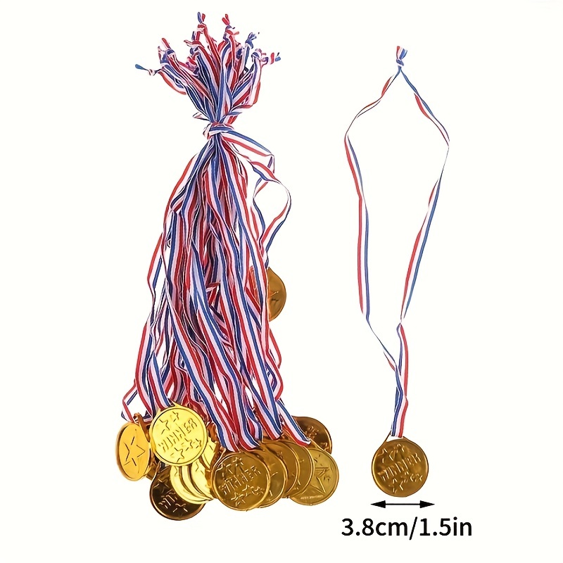 Objetos decorativos Figuras 1 PPCS Medalla para niños Medallas de oro  Ganador Premio Premio del Juego de Niños Premios escolares de recuerdos