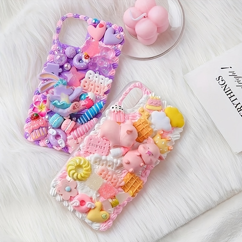 6X Simulation Whipped Cream Glue Set DIY Phone Case Crafting Soft Clay  Decoration Mixed Colors Cream Clay Glues for Moulding Jewelry Making, Style  A