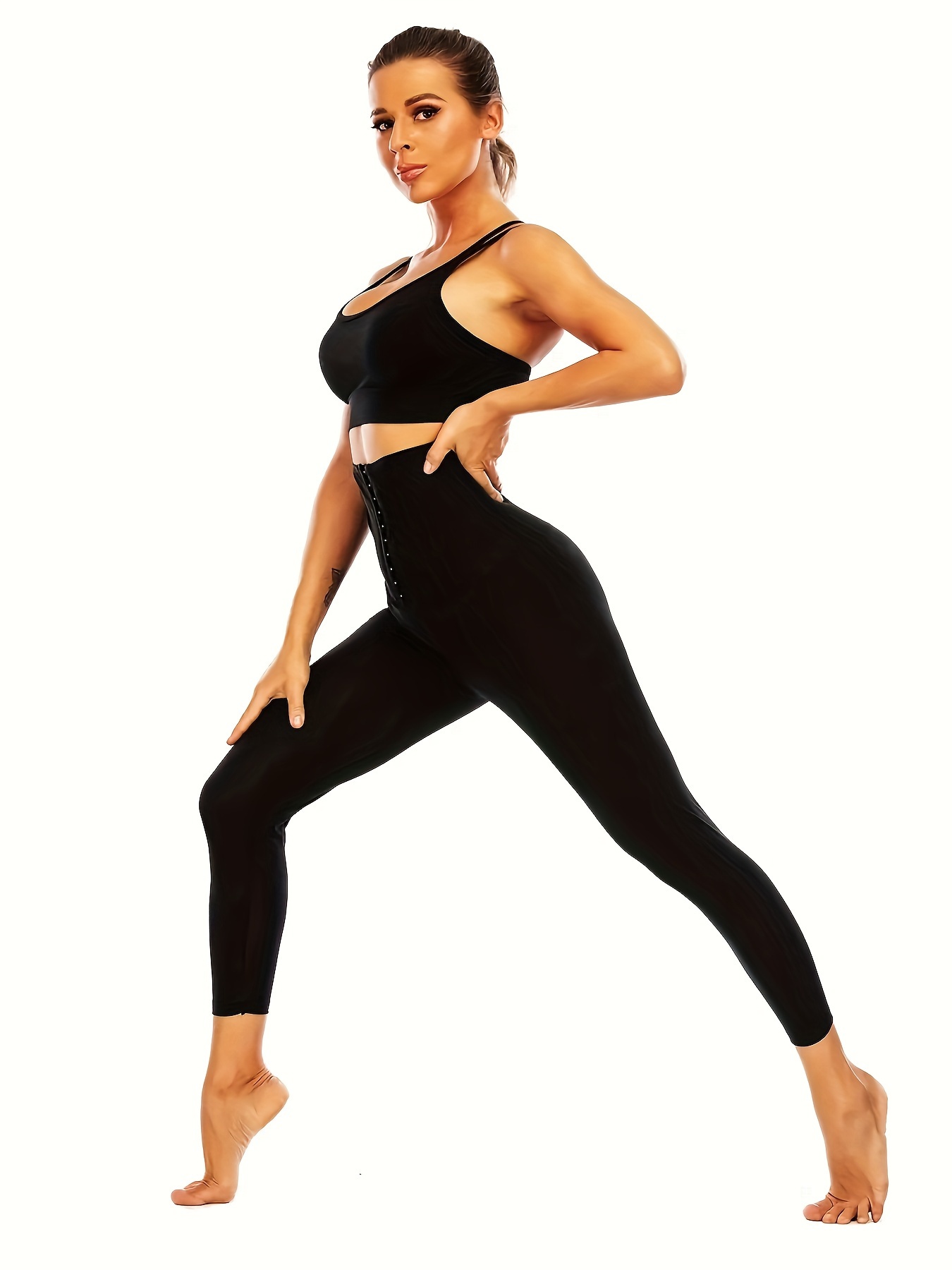 Cropped Body-Shaping Yoga Leggings