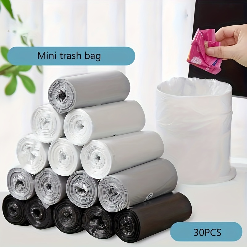 5Roll/set Mini Garbage Bag Household Thickened Small Desktop Garbage Can  Bags Disposable Trash Bags Kitchen