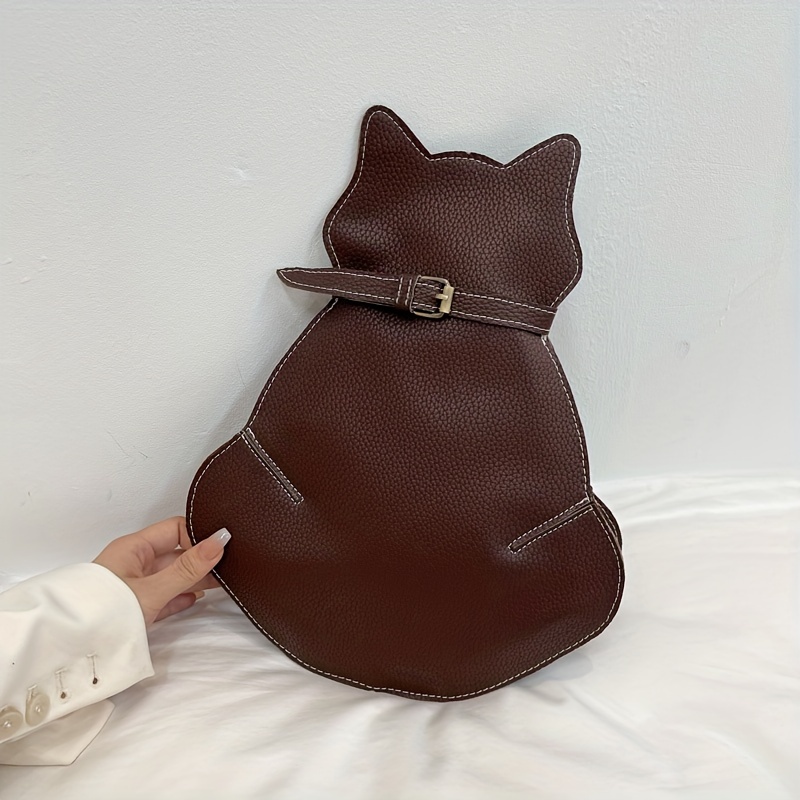 Women's Bag Cat Ladies Handbag Leather Shoulder Bag Retro 