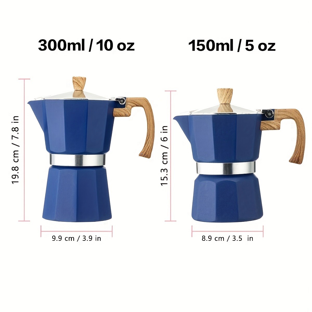 Premium Transparent Moka Pot 4/6 Cup Stovetop Espresso Maker - Temu