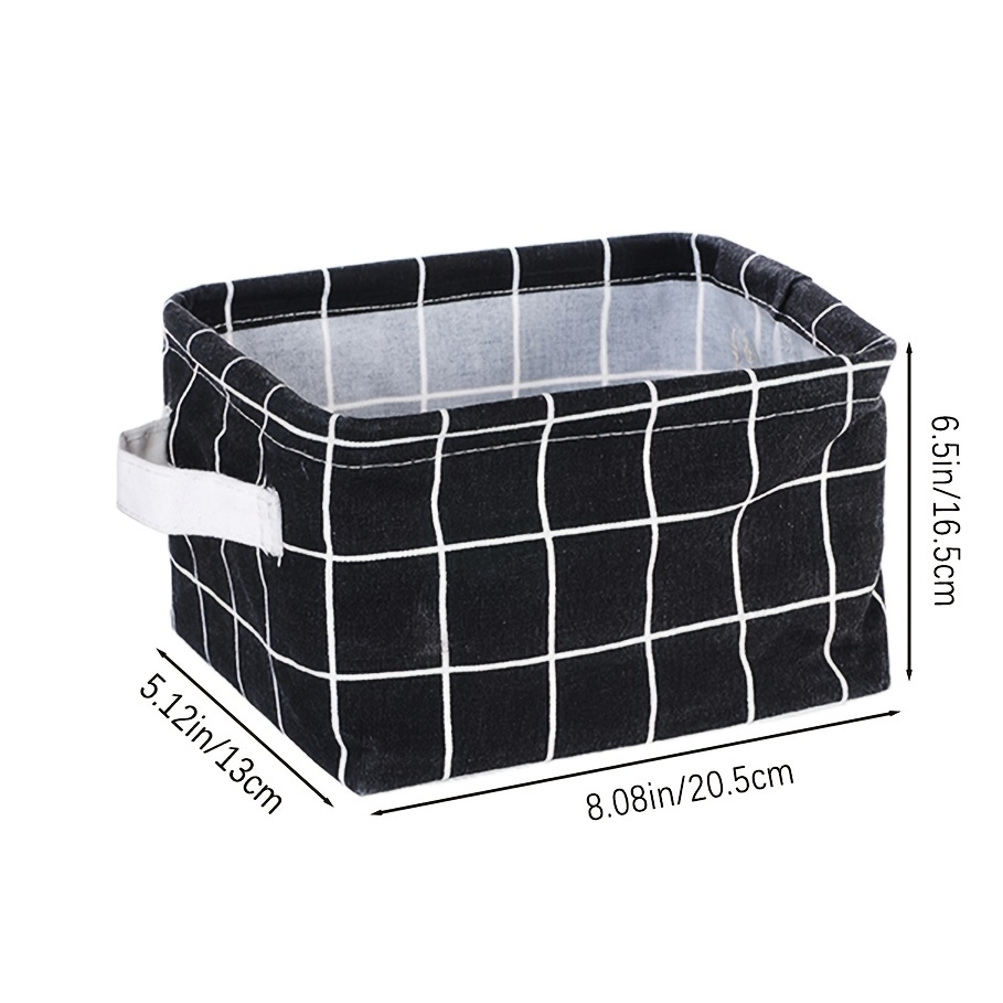 Plaid Pattern Storage Bag Organizer with Handles