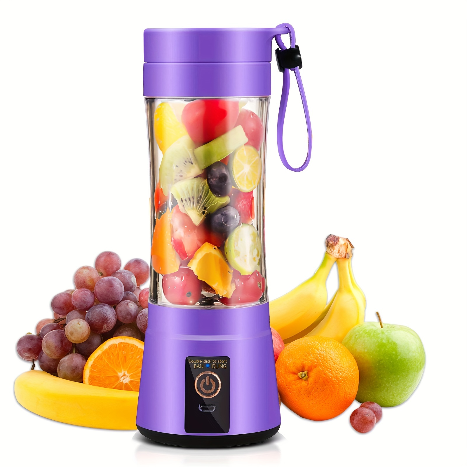 1PC Portable Blender 4000mA Electric Mini Juicer for Shakes and Smoothies  and Fresh Juice USB Rechargeable Blenders for Kitchen