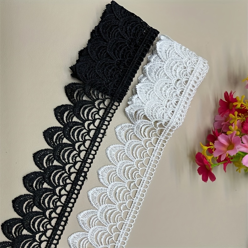 10 Yards Gold Silver Lace Trim Bilateral Handicrafts Embroidered Net Lace  Trim Fabric Ribbon DIY Sewing Wedding Dress Accessories
