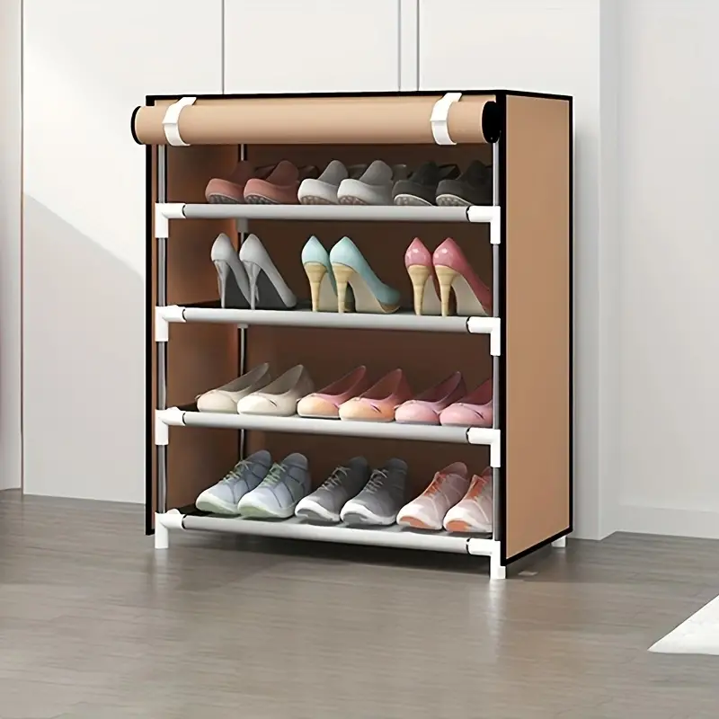 Shoe Rack, Dustproof Shoe Cabinet, Multi-layer Simple Shoes Storage Rack  For School Dormitory, Easy To Assemble, Free Standing Shoe Shelf - Temu  France