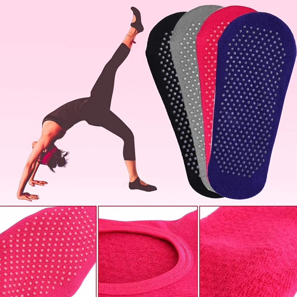 Non slip Yoga Socks Grips Pilates Barre Ballet Fitness Soft - Temu