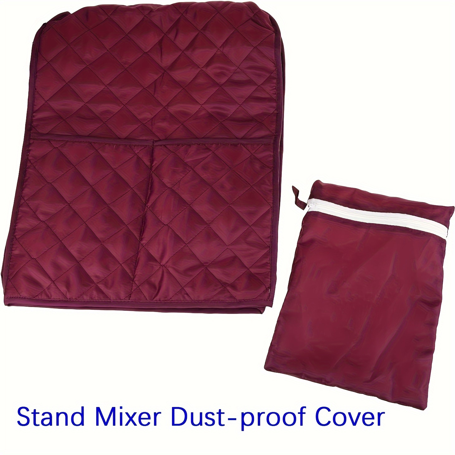 Stand Mixer Dust-proof Cover for KitchenAid Mixer，Multi Pockets for Various  Kitchen Appliance Accessories，Water-resistant，Easy Cleaning (Red, Fit for