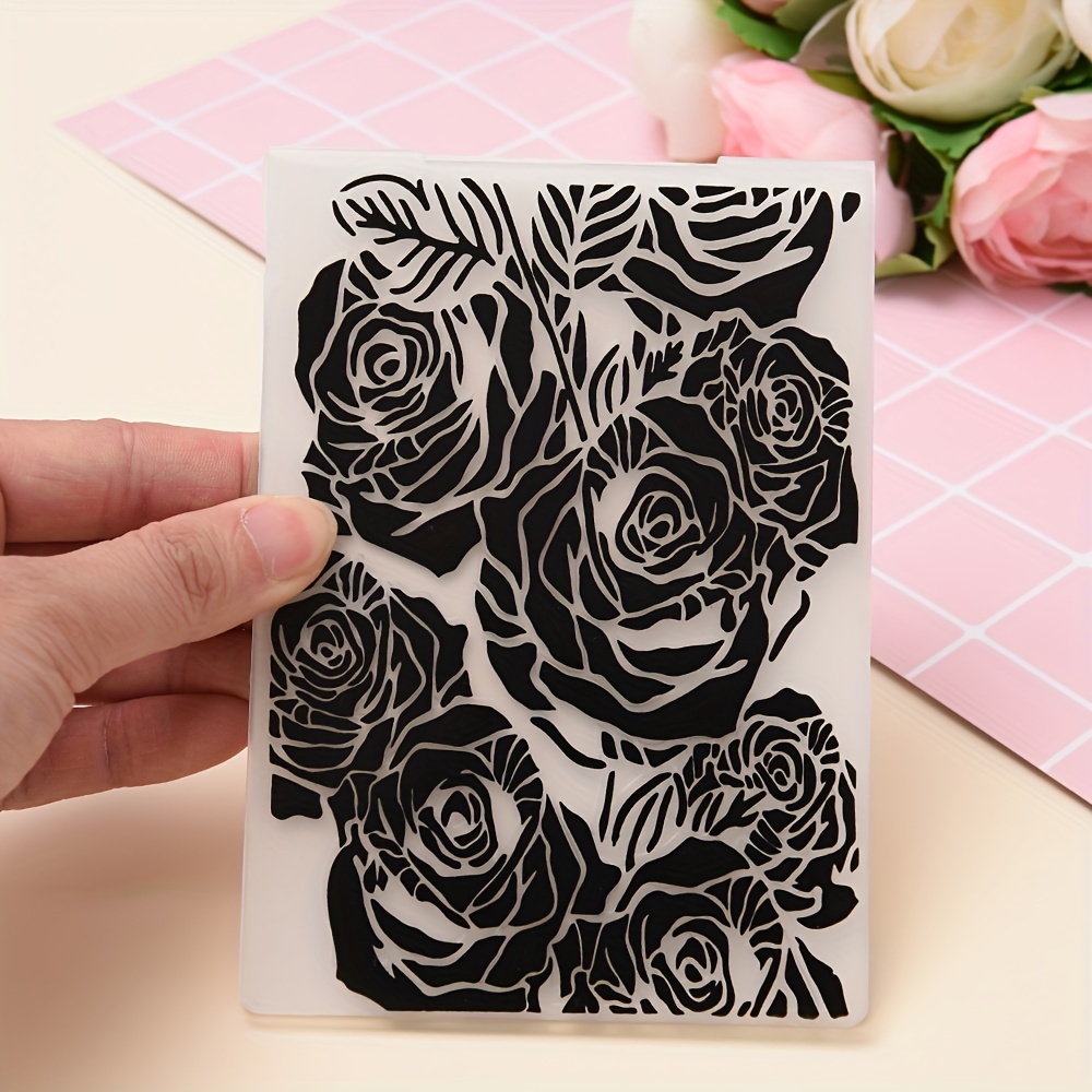 Roses with Stencil - Brush Locker