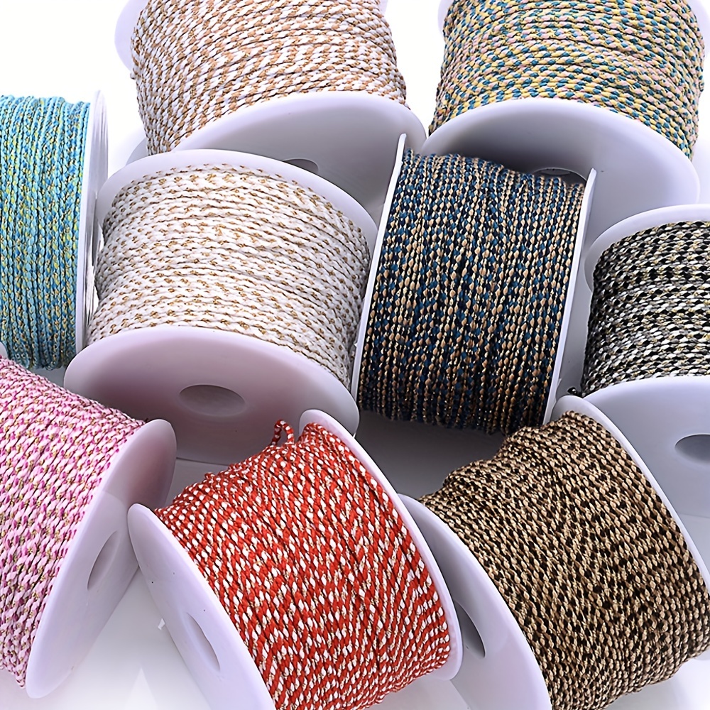 Wide Mix Color Braided Cotton Woven Ropes Jewelry Making Diy - Temu