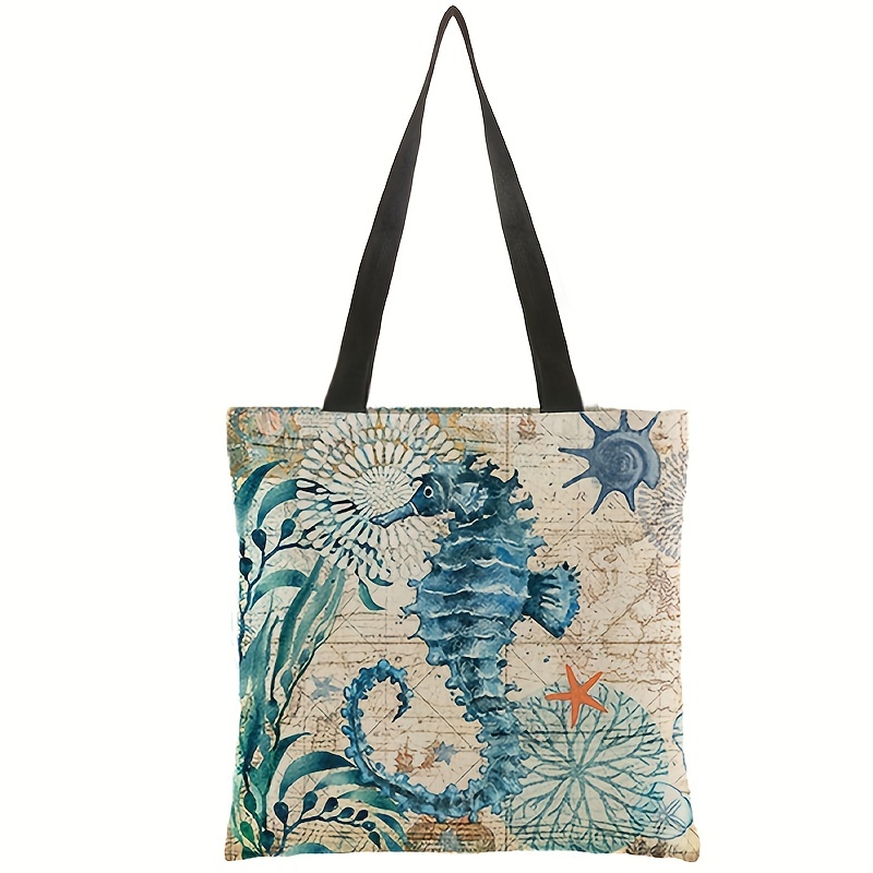 Print Lightweight Tote Bag Reusable Shopping Bag Shoulder Bag