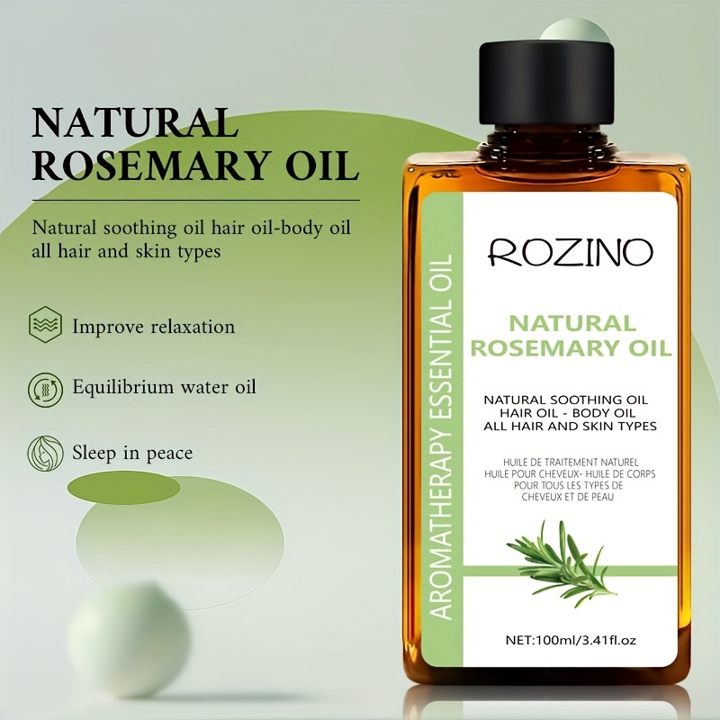 Organic Rosemary Essential Oil for Skin, Hair & Body Care