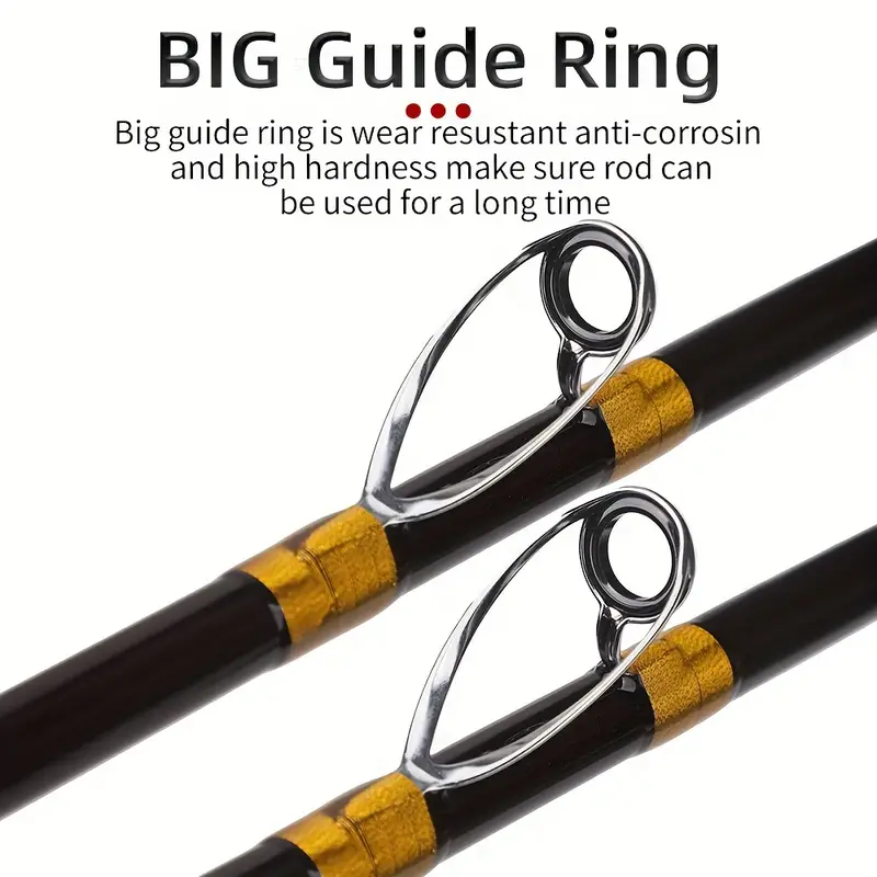 Heavy Duty 30-50lbs Fishing Rod - 2 Sections, 180cm/70.9inches - Ideal for  Trolling, Jigging, and Grouper Fishing - Durable and Reliable Tackle