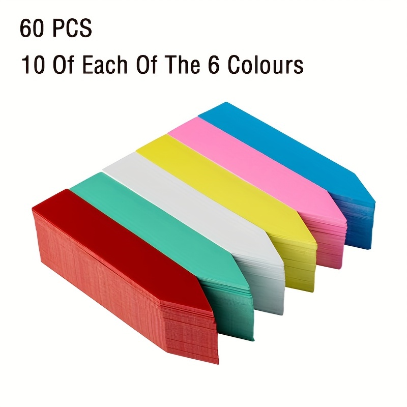 

60pcs, 3.94inches Plant Labels 6 Colors Plastic Waterproof Plant Tags Nursery Garden Labels Pot Marker Garden Stake Tags