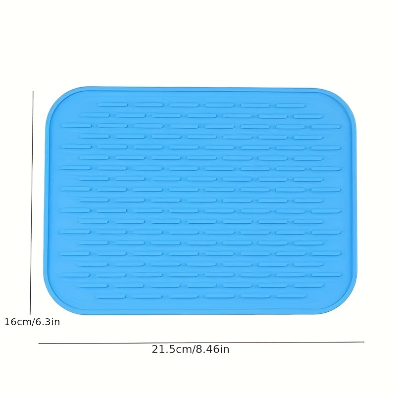 1pc Blue High Temperature Silicone Mat For Kitchen With Non-slip