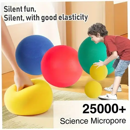 Ballon de football silencieux à haute densité pour enfants, ballon en mousse  rebondissant muet, rebond d'air, basket-ball silencieux, jouet de sport,  jeu - AliExpress