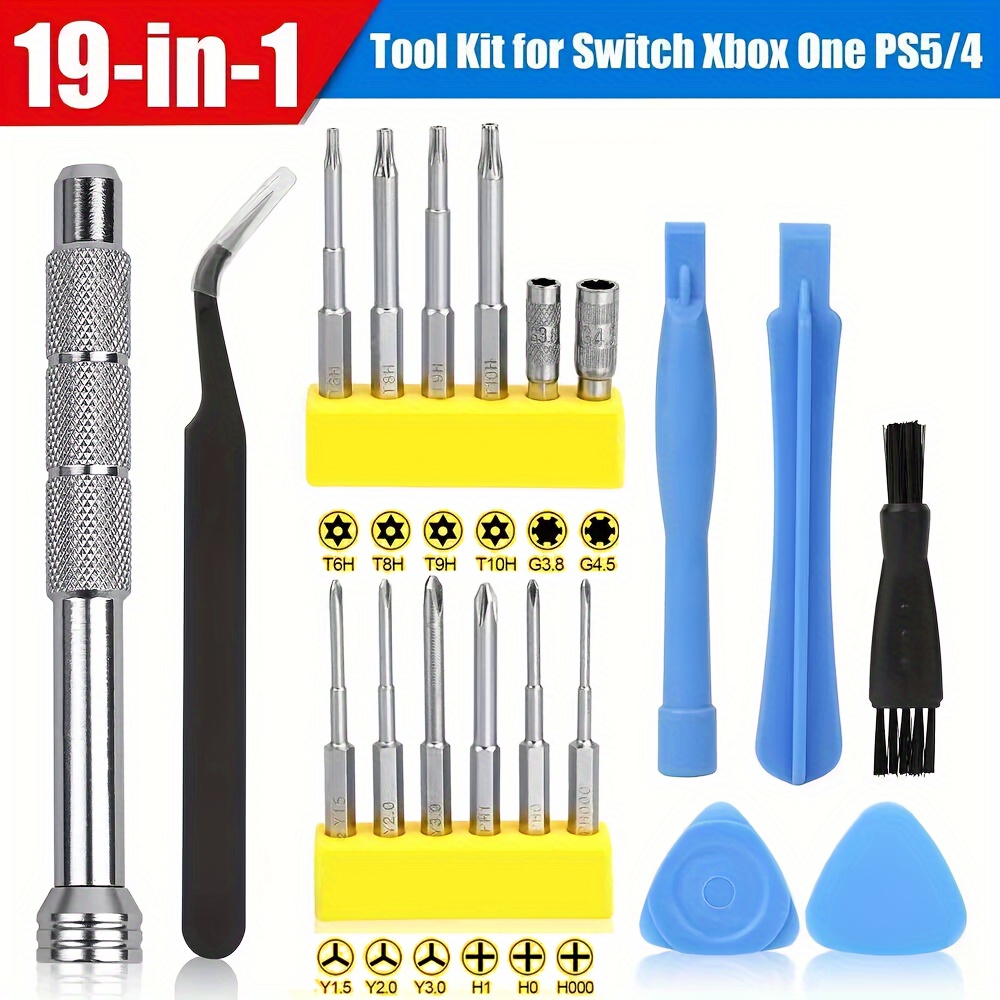 Cleaning Repair Tool Kit for PS4 PS5, Screwdriver Set with TR9