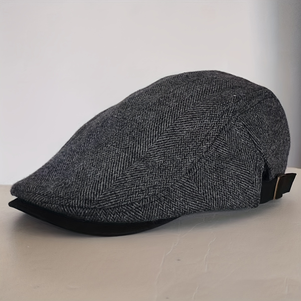 1pc Winter Warm Mens Newsboy Berets Simple Ivy Golf Flat Hat