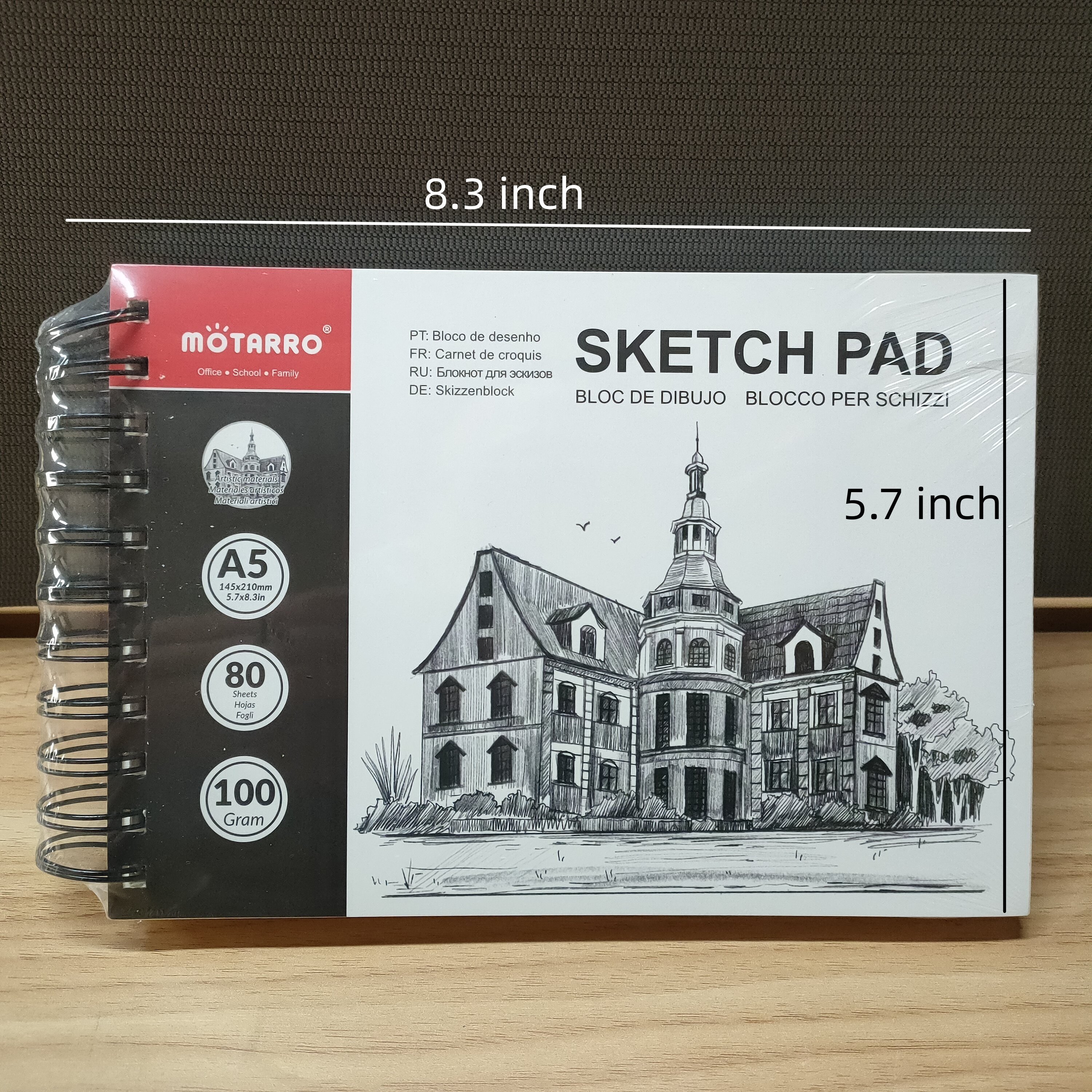 11.7x8.3in, 30 Sheets, 140lb/300 GSM, Spiral Bound Watercolor Paper Pad,  Watercolor Sketchbooks For Watercolors, Gouache, Acrylics, Pencils, Wet &  Dry