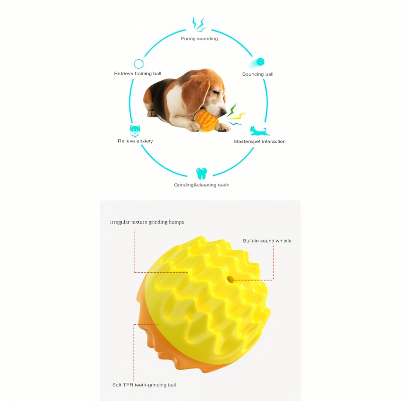 Toys for Dogs Ball Interactive Chew Toys for Anxiety Soft Tooth