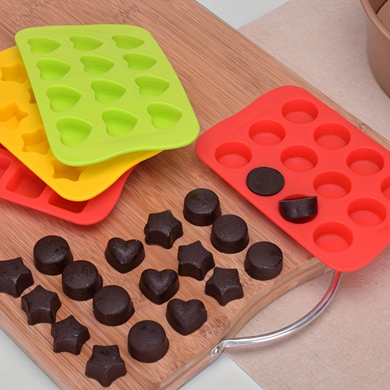 Silicone Molds For Baking Molds Silicone Shapes, Chocolate Molds, Soap Molds,  Square Heart Star Baking Molds, Diy Candy Ice Cube Cake Decoration Moulds -  Temu