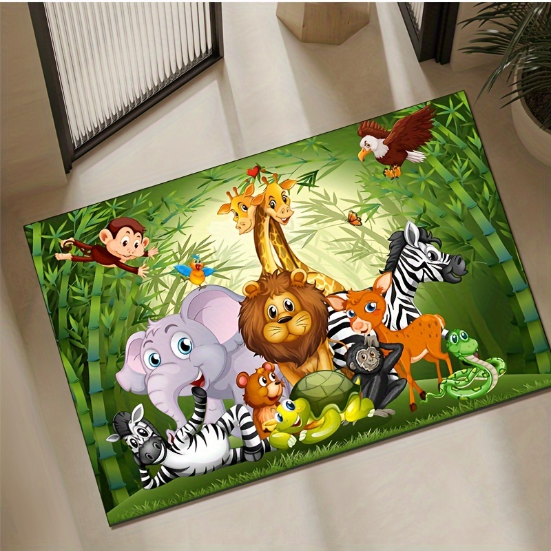 Crystal Velvet Door Mat Cartoon Kitten Indoor And Outdoor - Temu