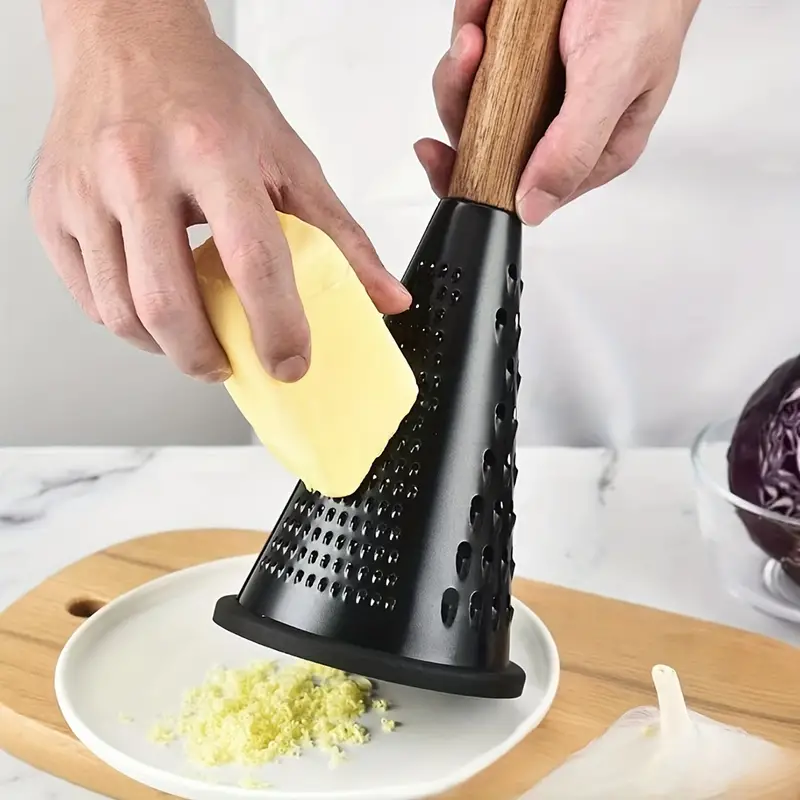 Cheese Grater With Handle,stainless Steel With 3 Sides, Hand-crank Graters  Professional Box Grater For Parmesan Cheese, Vegetables, Ginger, Vegetable  Chopper, Kitchen Stuff, - Temu Netherlands