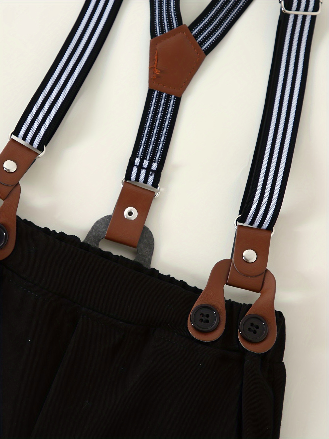 Toddler Baby Boys Gentleman Classic Suspender Pants + Long - Temu Canada