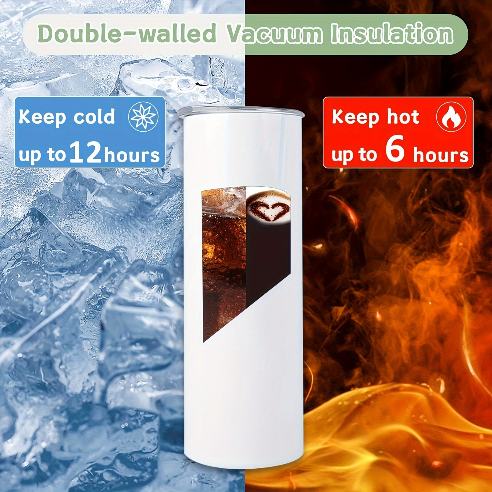 12 oz. Double-Walled Polymer Sublimation Tumbler Blanks