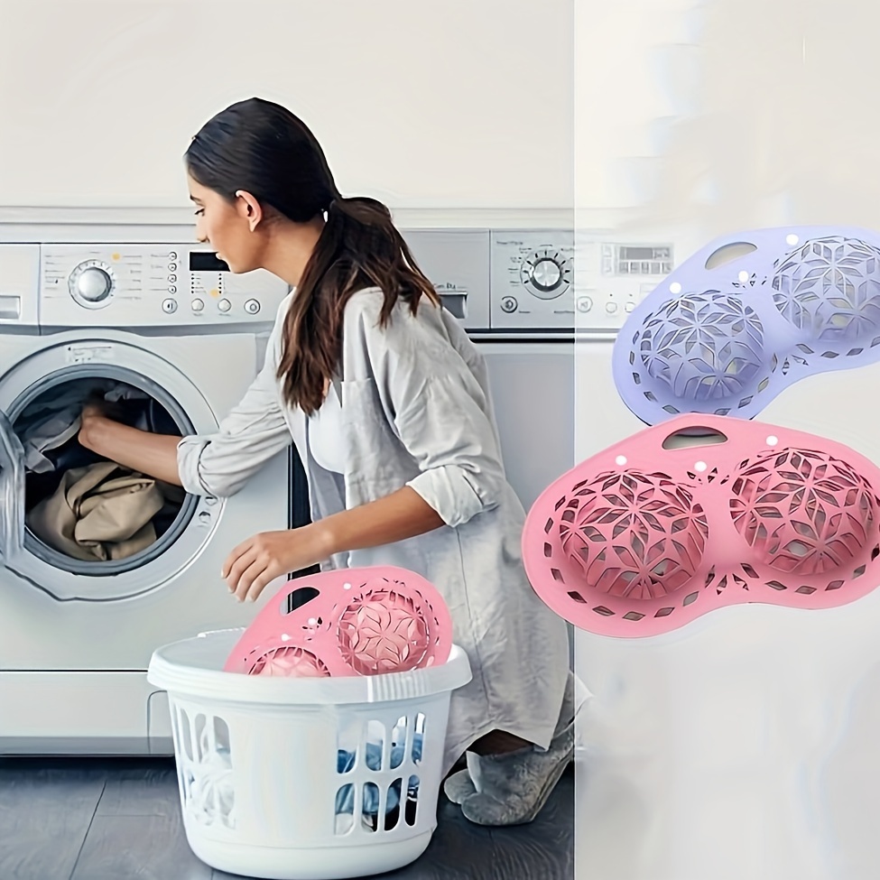 Sujetador, bolsa de lavandería, bolsa de red especial para lavar ropa  interior（Azul）
