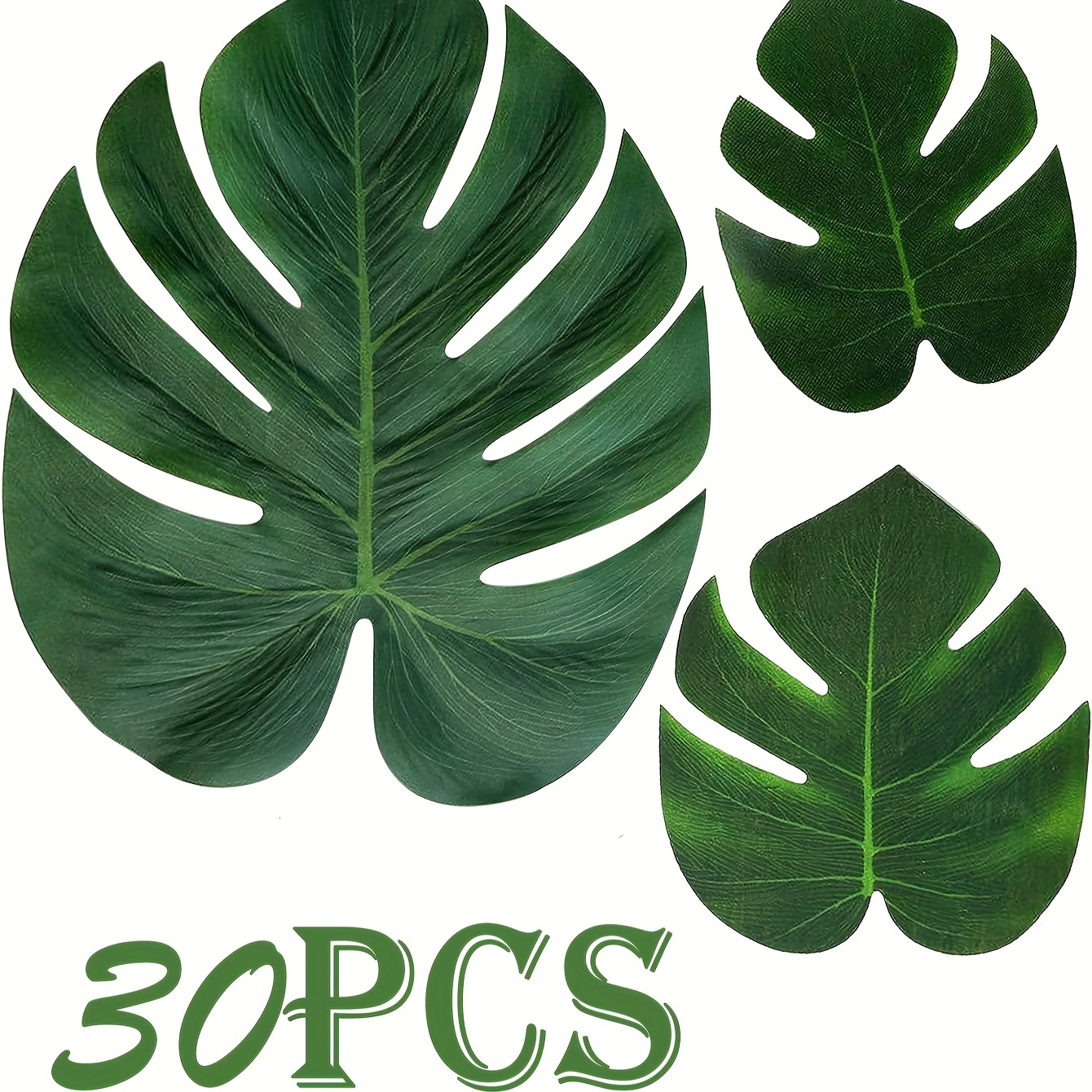 150 pièces feuilles de palmier tropicales grande plante imitation feuille  hawaïenne luau fête jungle plage décorations de table 