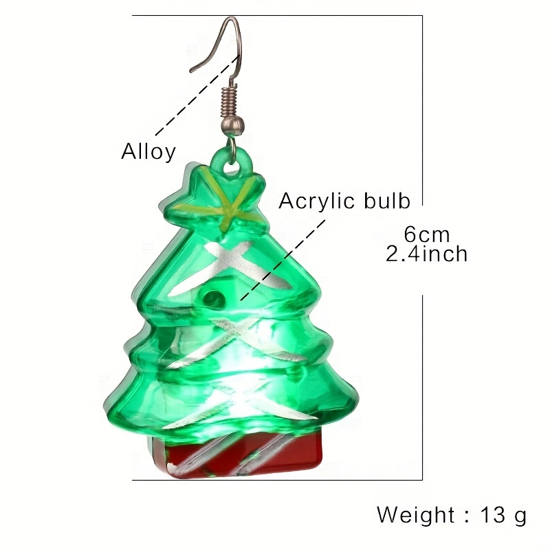 Light up christmas tree on sale earrings