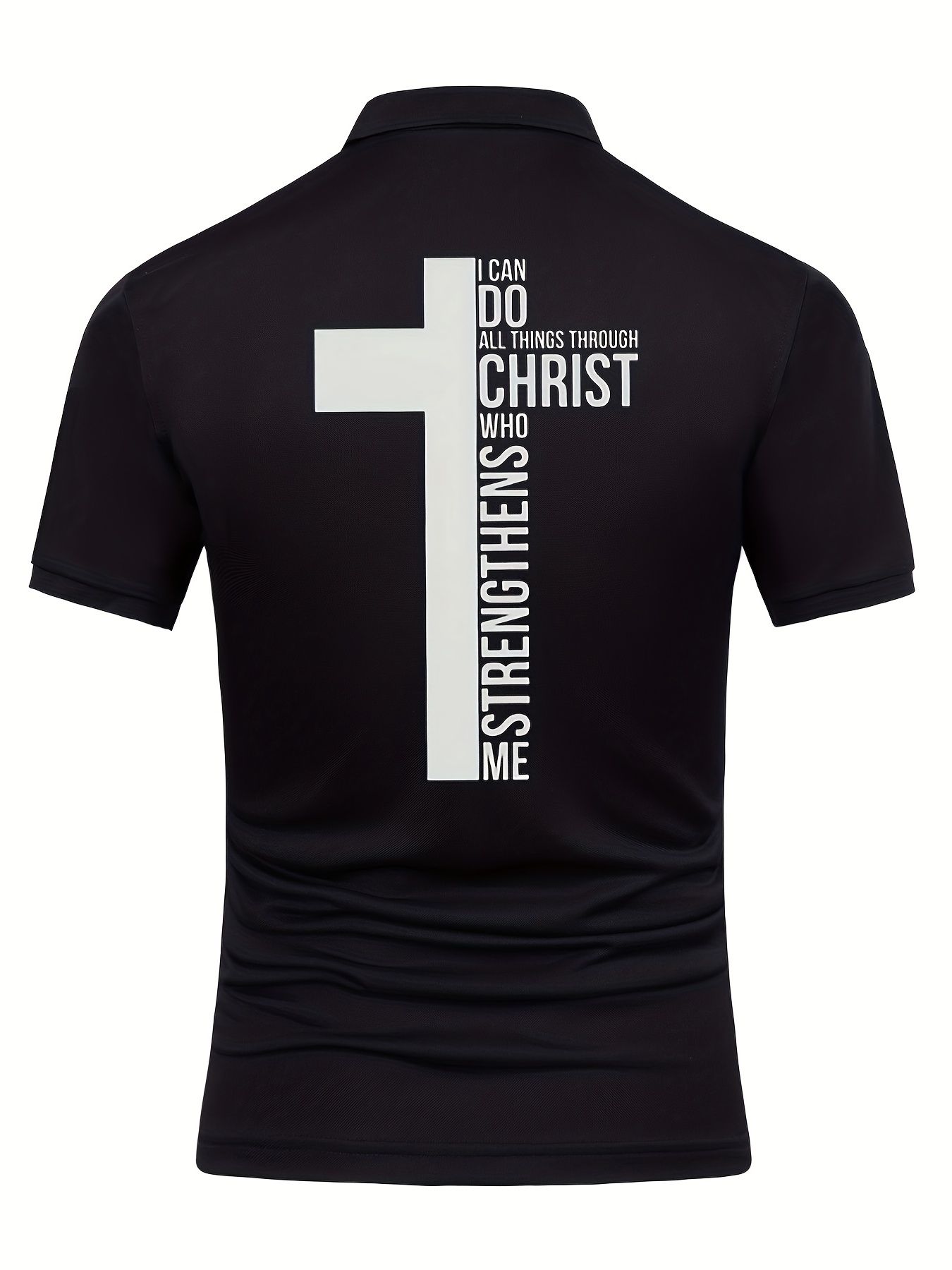 Cross Men's Casual Short Sleeves V-neck Polo Shirts Men's Comfortable Tops Summer Clothing