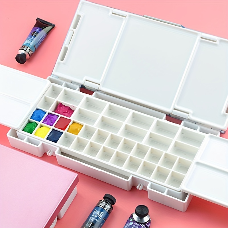Empty Acrylic Watercolor Box Palette 24/36 Grid Portable Paint Tray  Dust-proof Magnetic Transparent Box Art Supplies