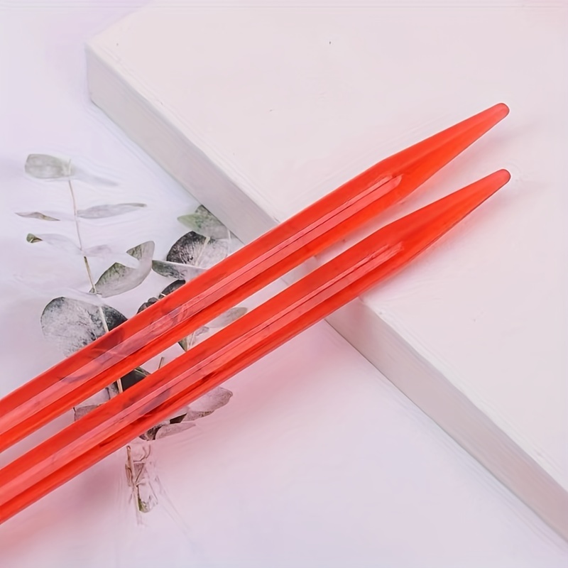 Plastic Knitting Needles Set Long Straight Knitting Needles - Temu