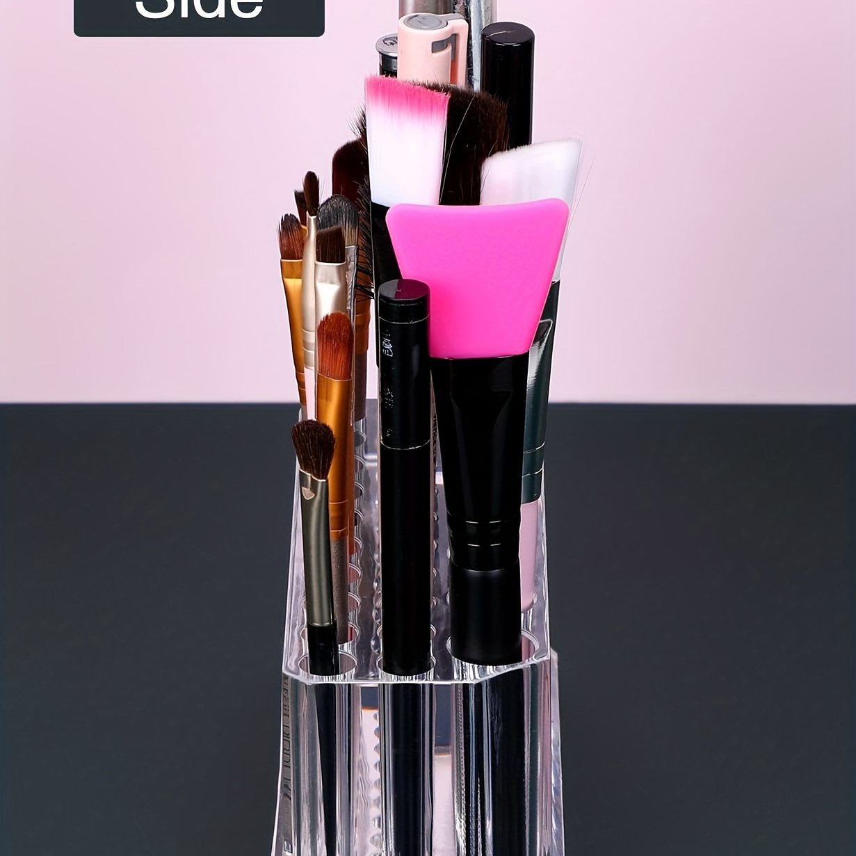 Silicone Shelf Makeup Brush Holder Nail Pen Holder Display Stand Rack Brush  Storage Case Organizer Drying
