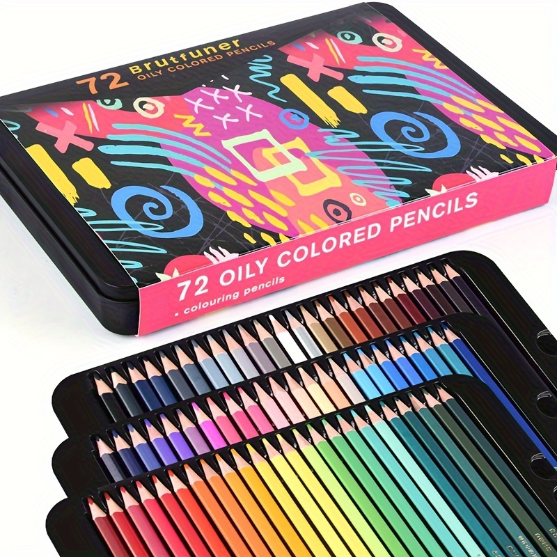 72 Pack Colored Pencils for Adult Coloring Books, Soft Core, Art
