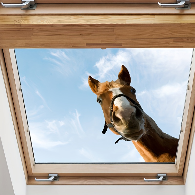 3D Horse Acrylic Mirror Wall Stickers Living Room Porch Self