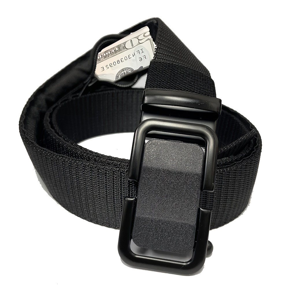 Automatic Buckle Tactical Belt Hidden Money Pocket Travel - Temu