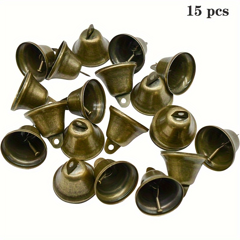 Craft Bells,20PCS Jingle Bells Brass Bells for Crafts with Spring Hooks Hanging Bells for Dog Potty Training Doorbell Wedding Decor Christmas DIY