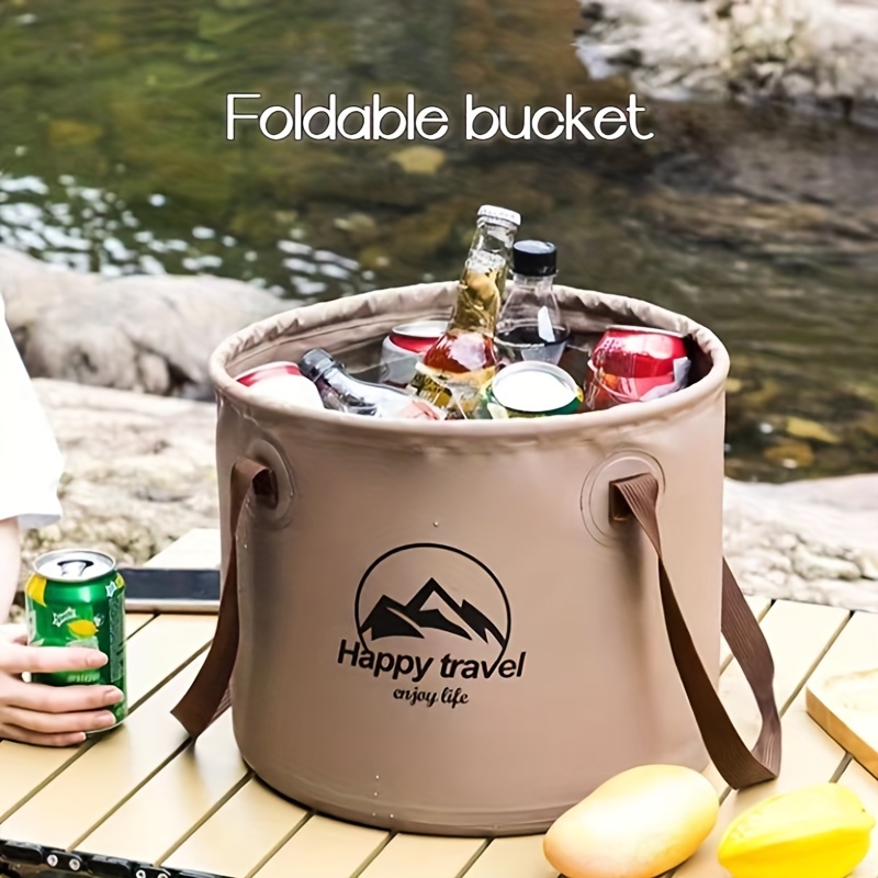 Folding Bucket Collapsible Bucket Outdoor Fishing Bucket Car - Temu