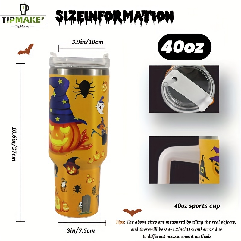 TipMake 40oz Halloween Muster Wasserflasche Tragbarer - Temu Germany