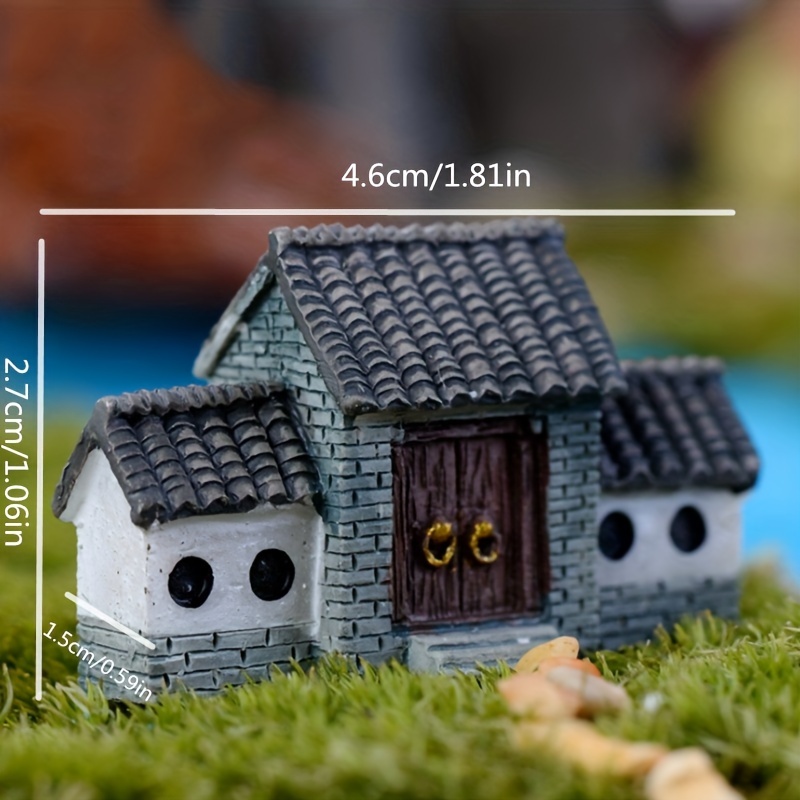 Chinese Style Ancient Gate Underwater Decor Statue Fairy Garden Accessories Landscape Ornament Miniature Figurine for Outdoor, Size: 10x4x6.2cm