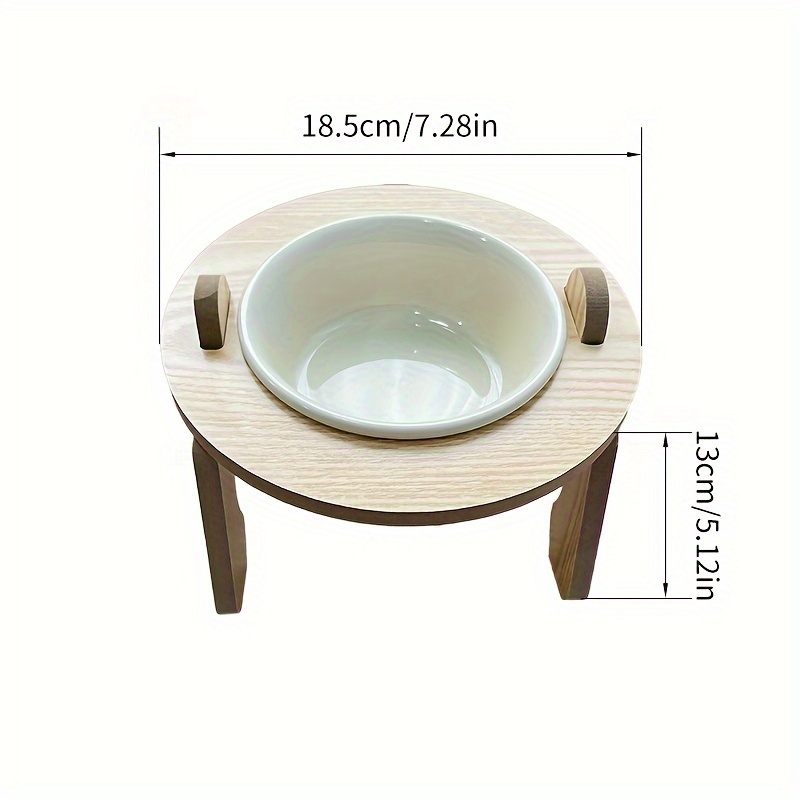 Elevated Solid Wood Cat Feeder Stand Height Adjustable Cat Feeder Bowl  Holder With Tilted Design Anti-overturning Cat Bowl Rack For Neck  Protection Without Bowl - Temu