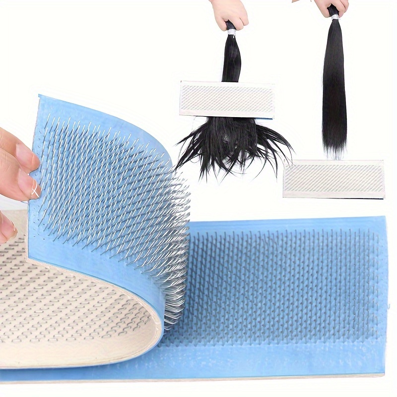 

2pcs/set Hair Bundle Drawing Mat Bulk Hair Extension Hair Drawing Mat Hair Straighten Tool 24*9cm (9.5*3.6inch)