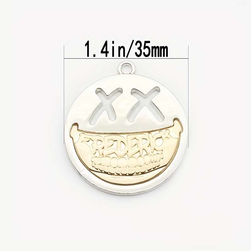 Hip Hop Devil's Smile Double Pendant Necklace Keychain