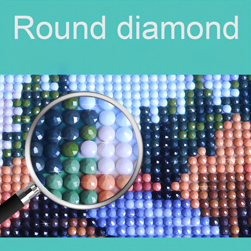 5d Diy Large Size Round Diamond Full Diamond Painting Kit - Temu