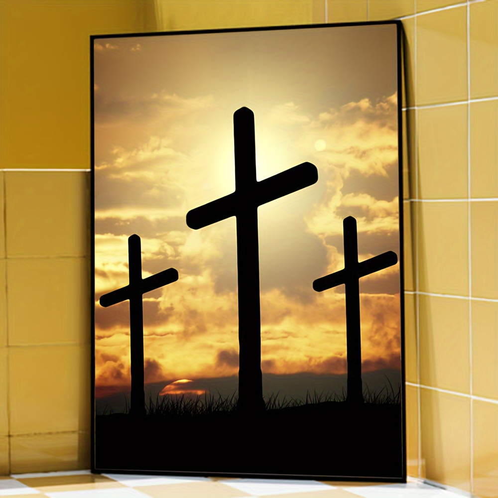 Full Square/Round Drill DIY 5D Diamond Painting Christian Easter Cross Wall  Art