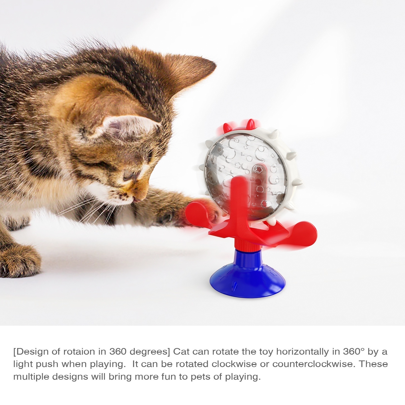 Cat Food Leaking Puzzle Pet Toys Multi Axis Rotating - Temu