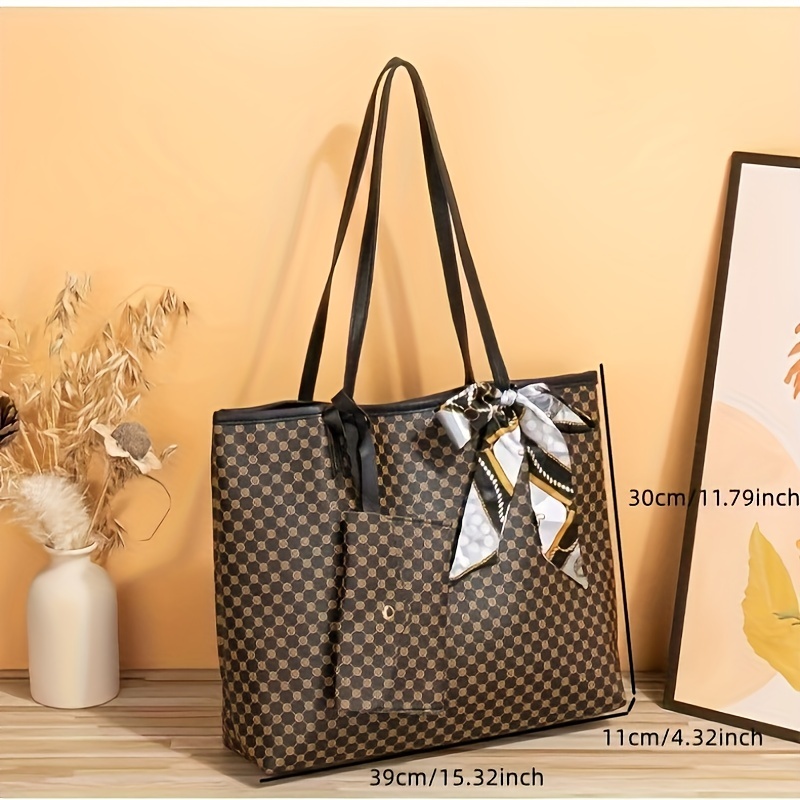 LV Louis Vuitton Tote Bag with Scarf High Quality, Luxury, Bags